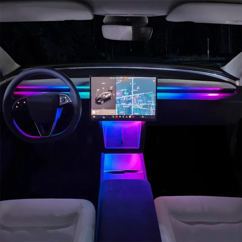 TAPTES® Central Control Intelligent Ambient Lighting for  2024-2025 Tesla Model 3 Performance / 2024-2025 Tesla Model 3 Highland
