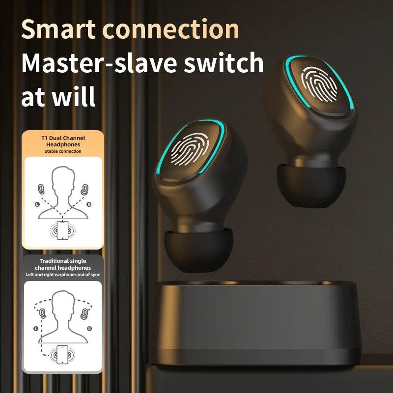 Wireless Bluetooth Headset Touch Light Anti Sweat