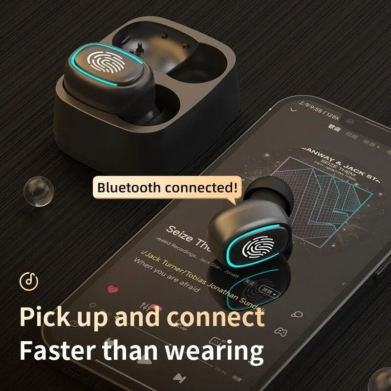 Wireless Bluetooth Headset Touch Light Anti Sweat