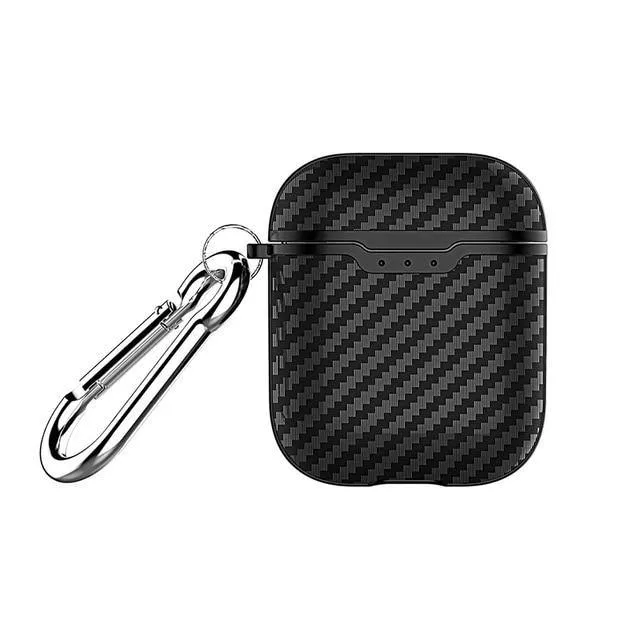 Wireless Charging Case Headphones Case Box Cover Carbon Fibre Texture Design Case For AirPods